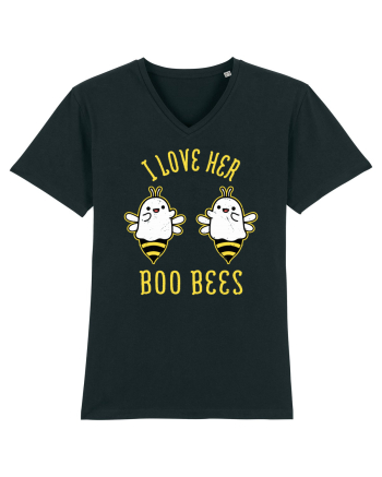 I Love Her Boo Bees Halloween Costume Black