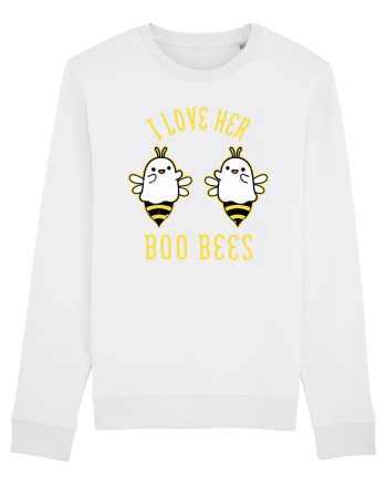 I Love Her Boo Bees Halloween Costume White