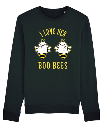 I Love Her Boo Bees Halloween Costume Black