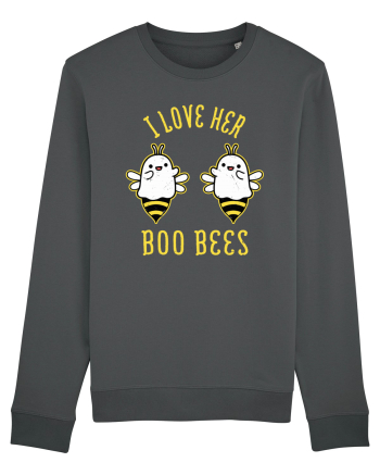 I Love Her Boo Bees Halloween Costume Anthracite