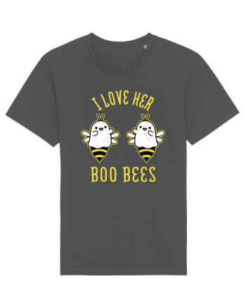 I Love Her Boo Bees Halloween Costume Anthracite
