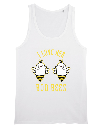I Love Her Boo Bees Halloween Costume White