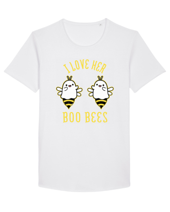 I Love Her Boo Bees Halloween Costume White