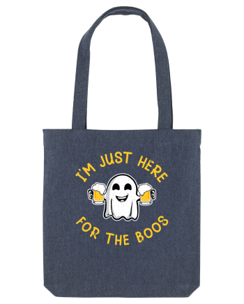 I'm Just Here For The Boos Funny Beer Ghost Midnight Blue