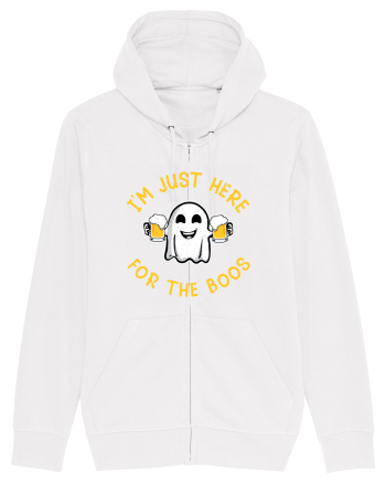 I'm Just Here For The Boos Funny Beer Ghost White