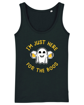 I'm Just Here For The Boos Funny Beer Ghost Black