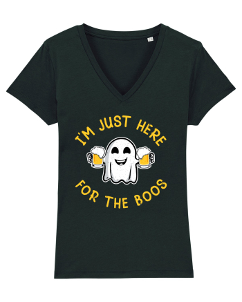 I'm Just Here For The Boos Funny Beer Ghost Black