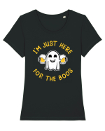 I'm Just Here For The Boos Funny Beer Ghost Tricou mânecă scurtă guler larg fitted Damă Expresser