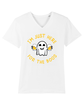 I'm Just Here For The Boos Funny Beer Ghost White
