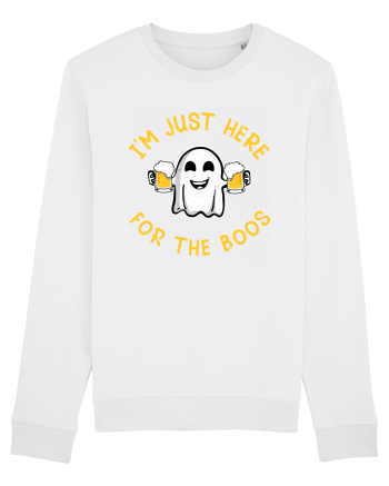 I'm Just Here For The Boos Funny Beer Ghost White