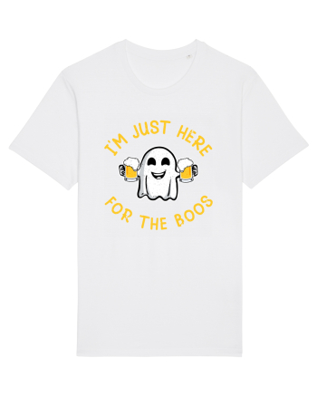 I'm Just Here For The Boos Funny Beer Ghost White