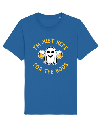 I'm Just Here For The Boos Funny Beer Ghost Royal Blue