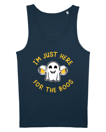 I'm Just Here For The Boos Funny Beer Ghost Navy
