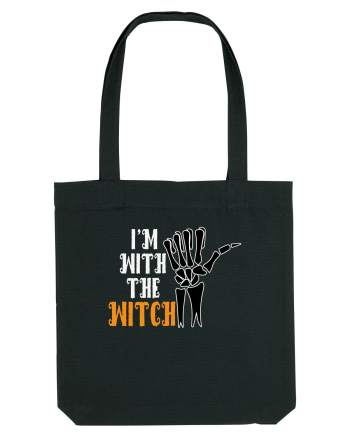 I'm With The Witch Funny Halloween Black