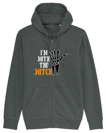 I'm With The Witch Funny Halloween Anthracite