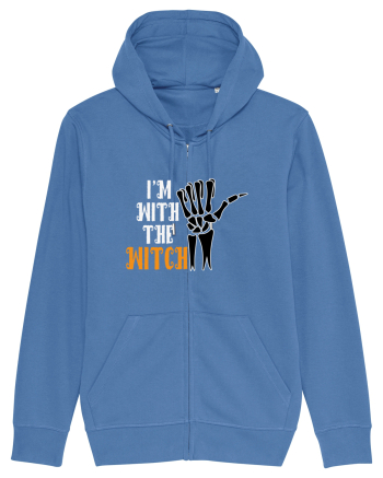I'm With The Witch Funny Halloween Bright Blue