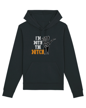 I'm With The Witch Funny Halloween Black