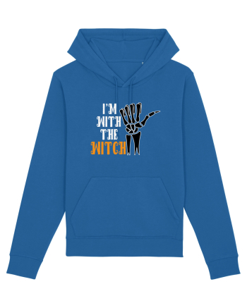 I'm With The Witch Funny Halloween Royal Blue