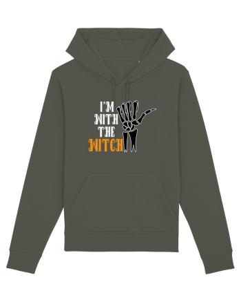 I'm With The Witch Funny Halloween Khaki