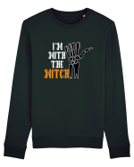 I'm With The Witch Funny Halloween Bluză mânecă lungă Unisex Rise