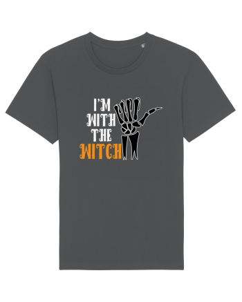 I'm With The Witch Funny Halloween Anthracite