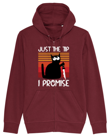 Just The Tip I Promise Halloween Cat Burgundy