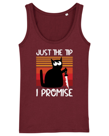 Just The Tip I Promise Halloween Cat Burgundy