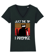 Just The Tip I Promise Halloween Cat Tricou mânecă scurtă guler V Damă Evoker