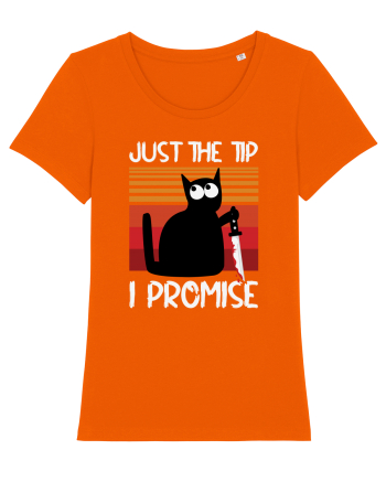 Just The Tip I Promise Halloween Cat Bright Orange