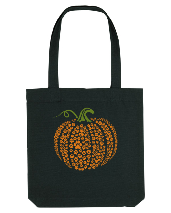 Paw Print Pumpkin Halloween Black