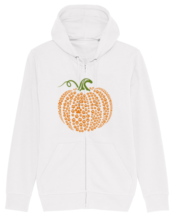 Paw Print Pumpkin Halloween White