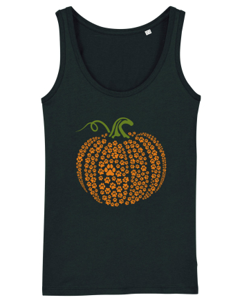 Paw Print Pumpkin Halloween Black