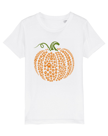 Paw Print Pumpkin Halloween White