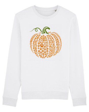 Paw Print Pumpkin Halloween White