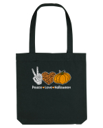 Peace Love Halloween Sacoșă textilă