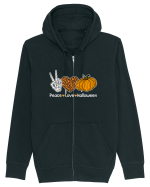 Peace Love Halloween Hanorac cu fermoar Unisex Connector