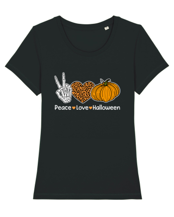 Peace Love Halloween Black