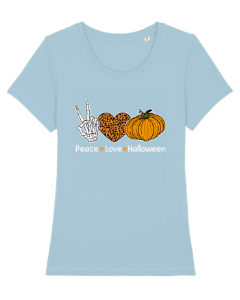 Peace Love Halloween Sky Blue