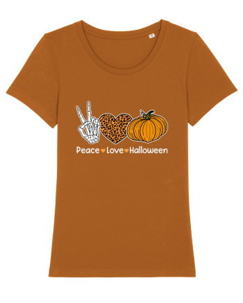 Peace Love Halloween Roasted Orange