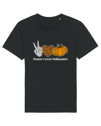 Peace Love Halloween Black
