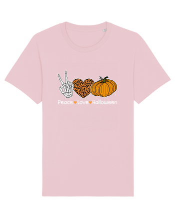 Peace Love Halloween Cotton Pink
