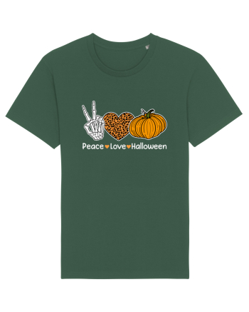 Peace Love Halloween Bottle Green
