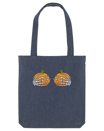 Pumpkin Boobs Halloween Costume Midnight Blue
