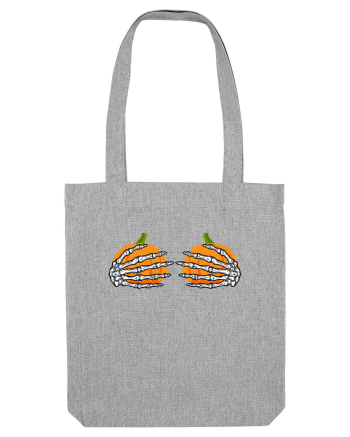 Pumpkin Boobs Halloween Costume Heather Grey