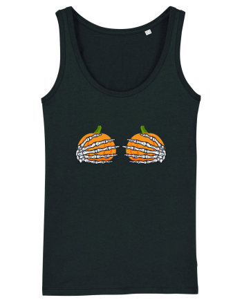 Pumpkin Boobs Halloween Costume Black