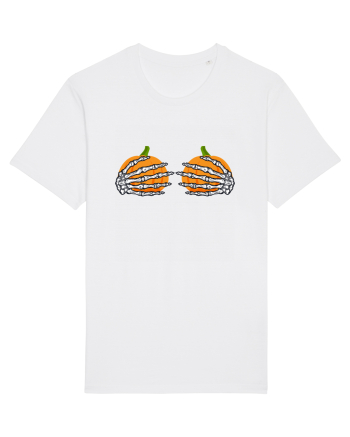 Pumpkin Boobs Halloween Costume White