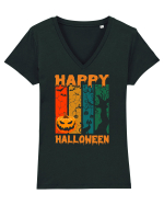 Pumpkin Happy Halloween Tricou mânecă scurtă guler V Damă Evoker