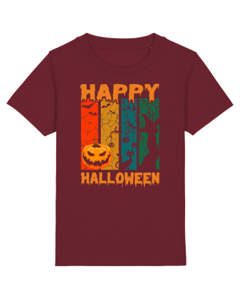 Pumpkin Happy Halloween Burgundy