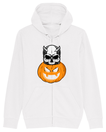 Pumpkin Skull Halloween White