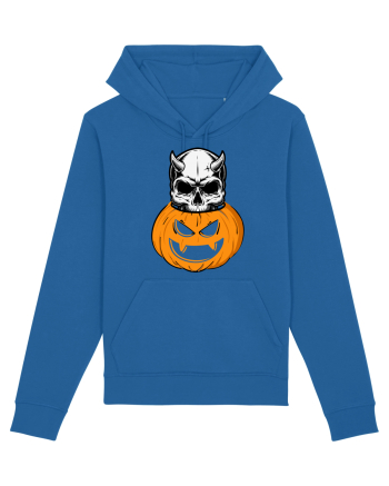 Pumpkin Skull Halloween Royal Blue